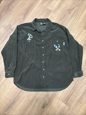 Vintage Mickey Green Corduroy Jacket Size XL